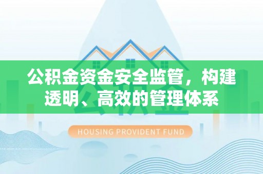 万全公积金资金安全监管，构建透明、高效的管理体系