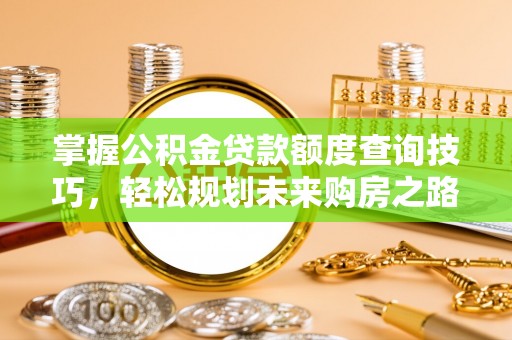 万全掌握公积金贷款额度查询技巧，轻松规划未来购房之路