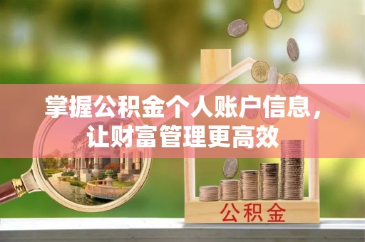 万全掌握公积金个人账户信息，让财富管理更高效